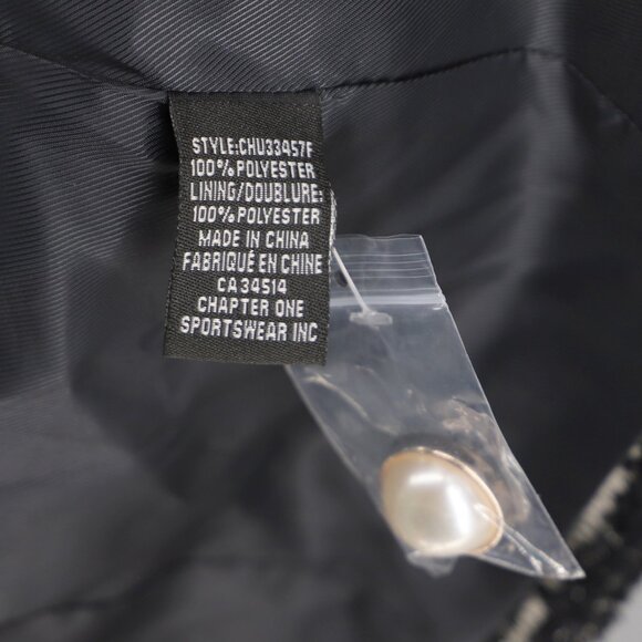 NWT RACHEL ZOE Tweed Double-Breasted Windowpane Blazer Pearl Buttons Size M - Picture 9 of 9